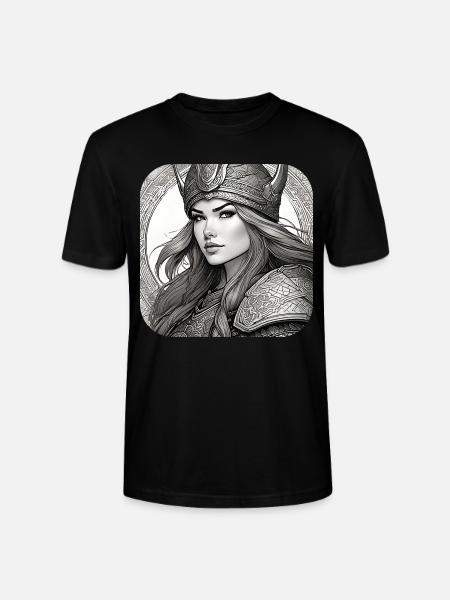 Proud Viking Germanin Shieldmaiden - Stanley/Stella CRAFTER Unisex Organic T-Shirt - black