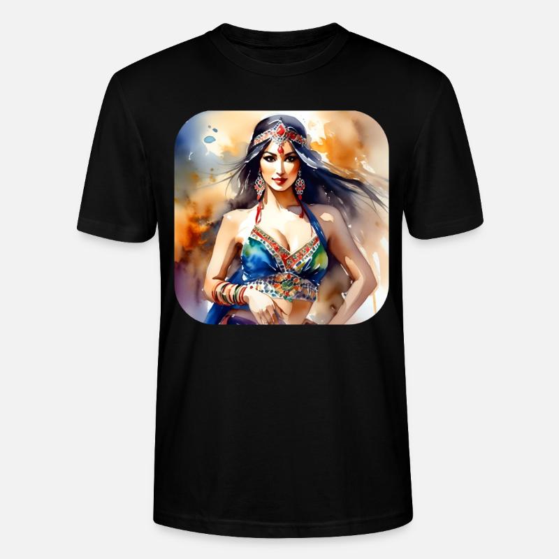 Danseuse orientale mystique - T-shirt bio CRAFTER Stanley Stella Unisexe - noir