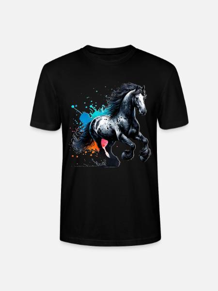 Cheval Frison Cadeau Cheval - T-shirt bio CRAFTER Stanley Stella Unisexe - noir