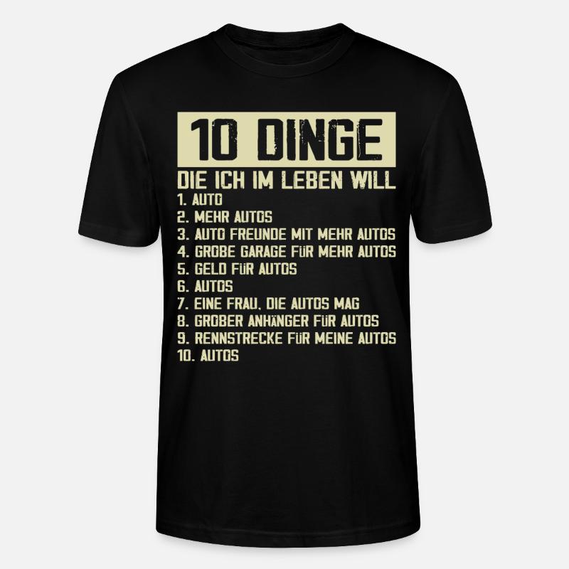 Auto Tuning Schrauber - Stanley/Stella Unisex Bio-T-Shirt CRAFTER - Schwarz