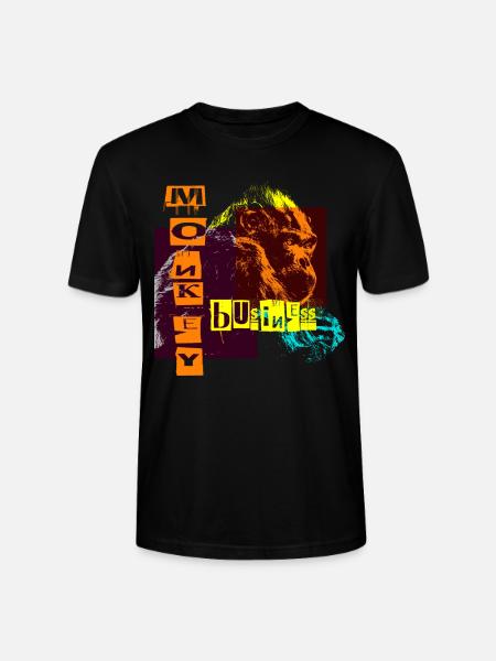 monkey business - Stanley/Stella CRAFTER Unisex Organic T-Shirt - black