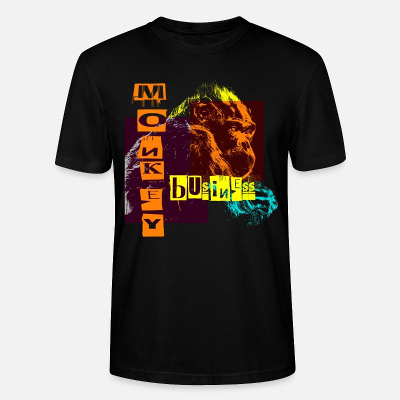 monkey business - Stanley/Stella Unisex Bio-T-Shirt CRAFTER - Schwarz