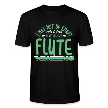 Flöte Kerbflöte Knochenflöte Lustig Geschenk - Stanley/Stella Unisex Bio-T-Shirt CRAFTER - Schwarz - Vorne - Alina (178cm) & Michal (187cm)