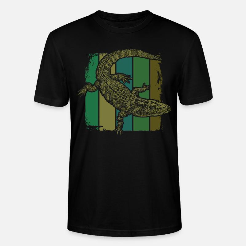 Krokodil - Stanley/Stella Unisex Bio-T-Shirt CRAFTER - Schwarz