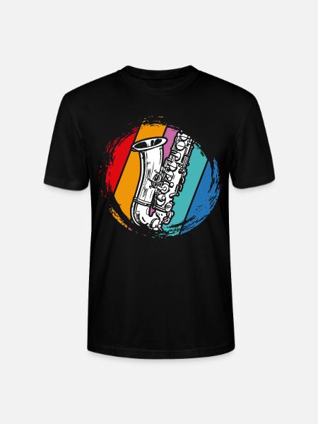 saxophone - Stanley/Stella CRAFTER Unisex Organic T-Shirt - black