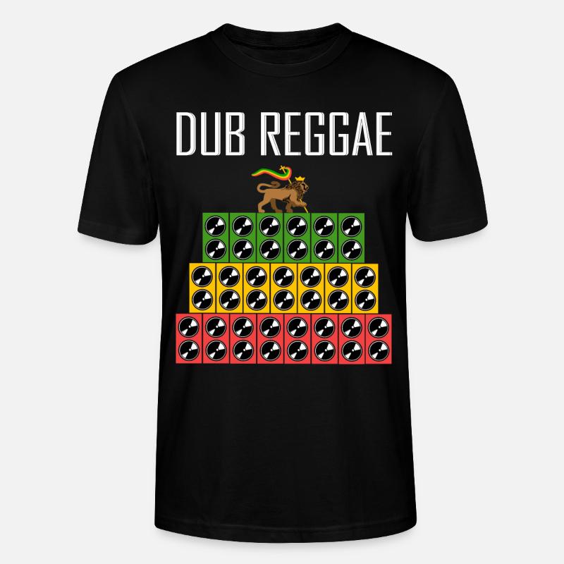 Dub Reggae Sound System Stack - Stanley/Stella CRAFTER Unisex Organic T-Shirt - black