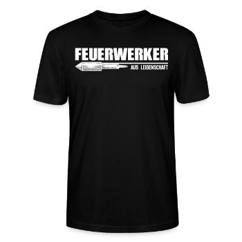 feuerwerker aus leidenschaft 03 silvester forum - Stanley/Stella Unisex Bio-T-Shirt CRAFTER - Schwarz - Vorne - Alina (178cm) & Michal (187cm)