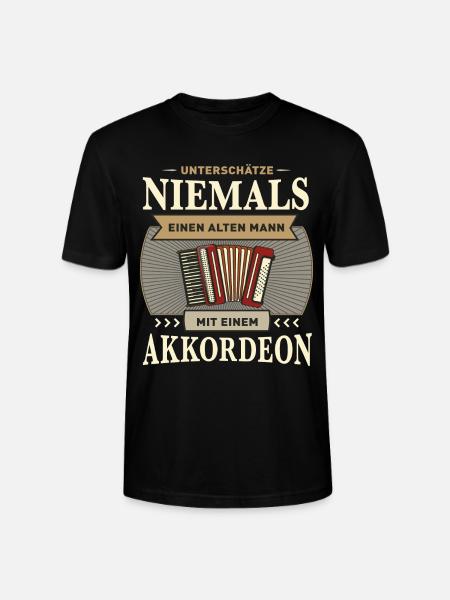 Geschenk Akkordeon Spruch – Akkordeon spieler - Stanley/Stella Unisex Bio-T-Shirt CRAFTER - Schwarz