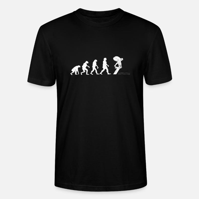 Évolution des sauveteurs de natation - T-shirt bio CRAFTER Stanley Stella Unisexe - noir