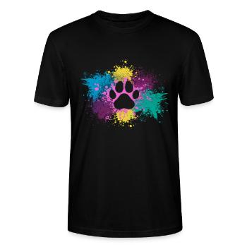 Dog - Stanley/Stella CRAFTER Unisex Organic T-Shirt - black - Front - Alina (178cm) & Michal (187cm)