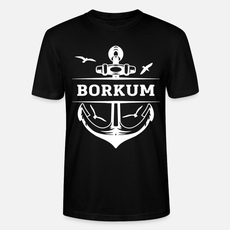 Borkum - T-shirt bio CRAFTER Stanley Stella Unisexe - noir