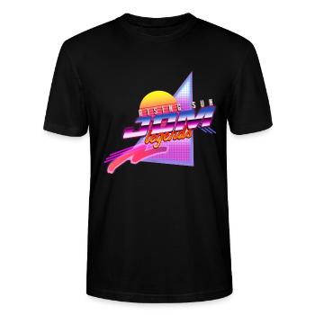 JDM Retro Style | Rising sun | dream Artworks - Stanley/Stella Unisex Bio-T-Shirt CRAFTER - Schwarz - Vorne - Alina (178cm) & Michal (187cm)