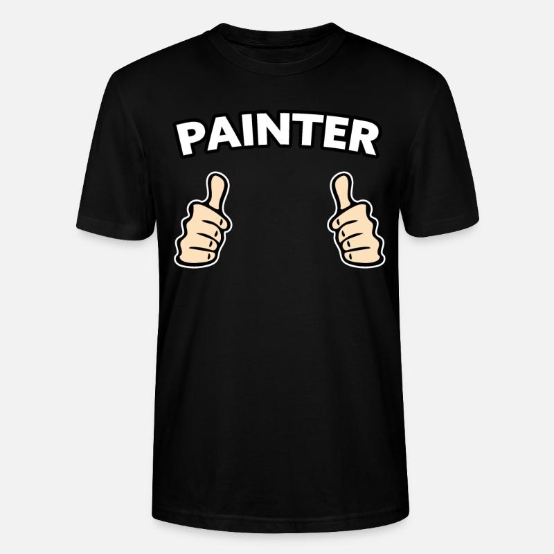 Painter Profession Gift Idea - Stanley/Stella CRAFTER Unisex Organic T-Shirt - black