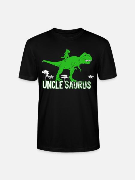 Unclesaurus Dinosaur Uncle Gift - T-shirt bio CRAFTER Stanley Stella Unisexe - noir