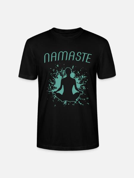 namaste yoga - Stanley/Stella Unisex Bio-T-Shirt CRAFTER - Schwarz