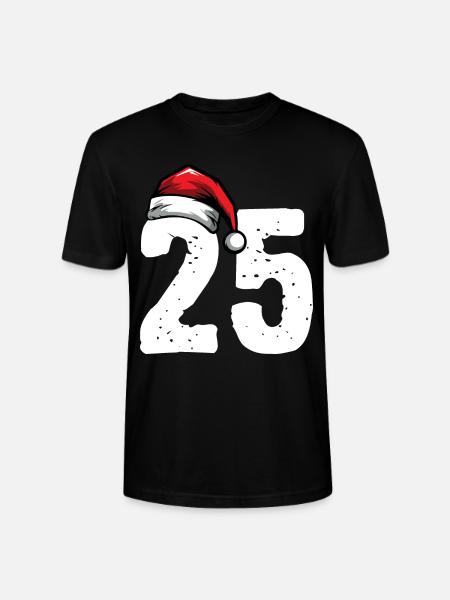 25 Number Christmas - Stanley/Stella CRAFTER Unisex Organic T-Shirt - black
