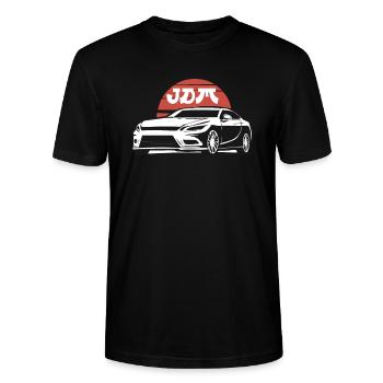 JDM Japan Motorsport Tuning Auto Drift Tuner Car - Stanley/Stella CRAFTER Unisex Organic T-Shirt - black - Front - Alina (178cm) & Michal (187cm)