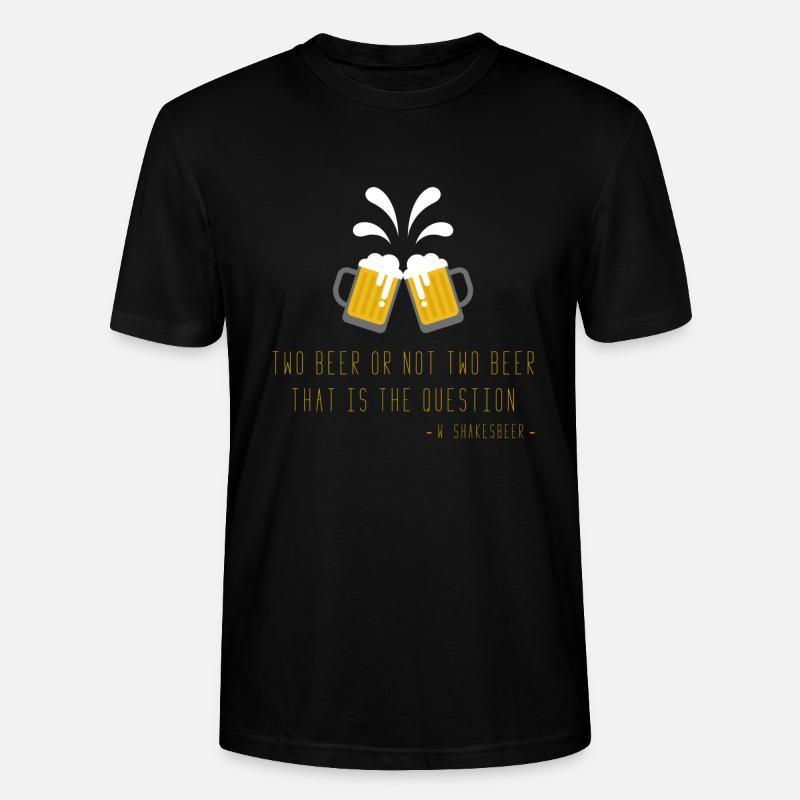 Two beer - Stanley/Stella CRAFTER Unisex Organic T-Shirt - black