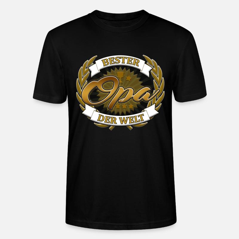 Bester Opa der Welt - Stanley/Stella Unisex Bio-T-Shirt CRAFTER - Schwarz