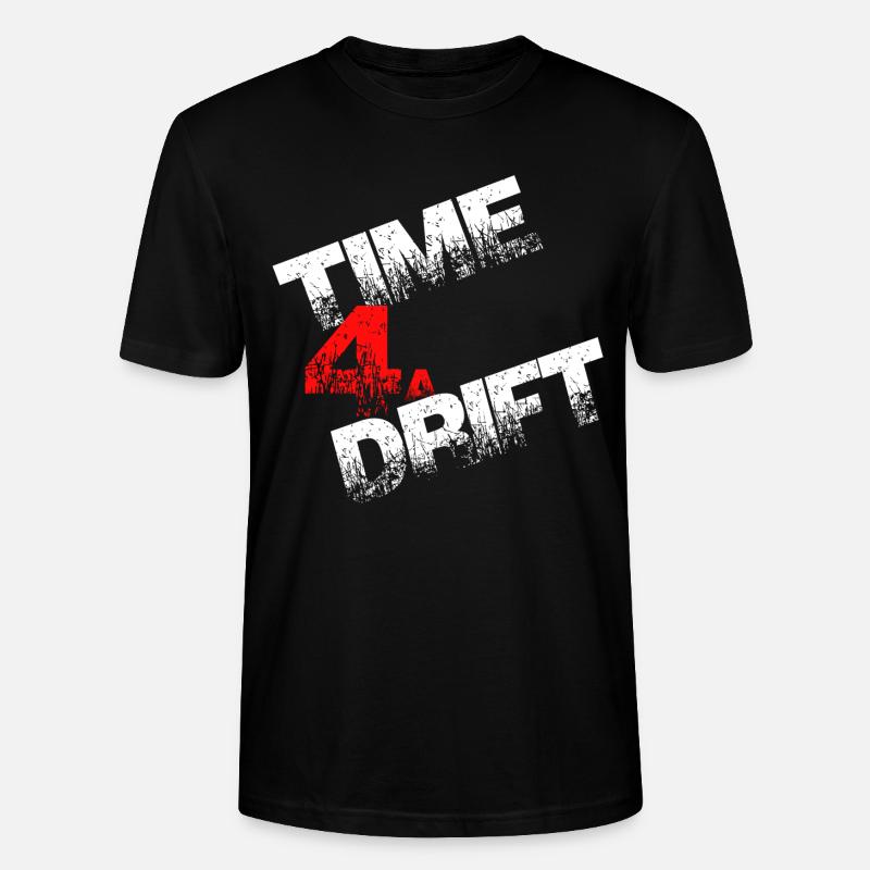 Time 4a Drift driften Geschenk - Stanley/Stella Unisex Bio-T-Shirt CRAFTER - Schwarz