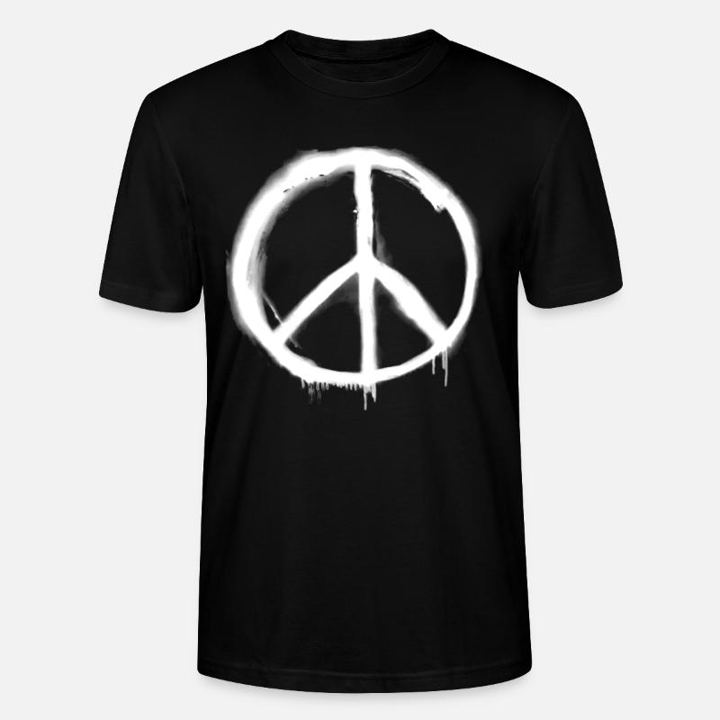 Peacezeichen Graffiti - Stanley/Stella Unisex Bio-T-Shirt CRAFTER - Schwarz