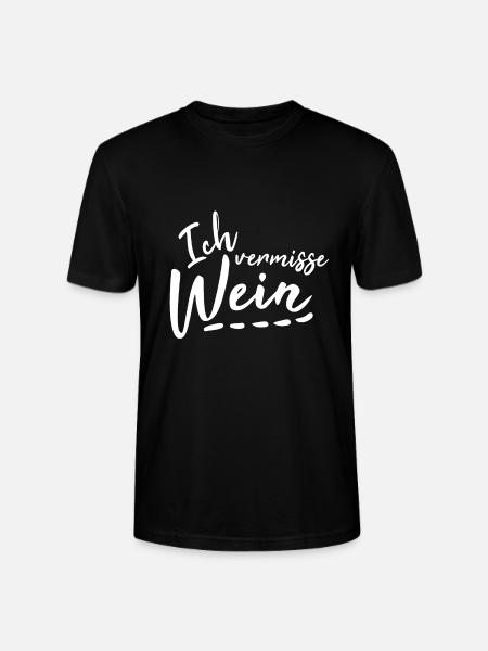 I miss wine - Stanley/Stella CRAFTER Unisex Organic T-Shirt - black