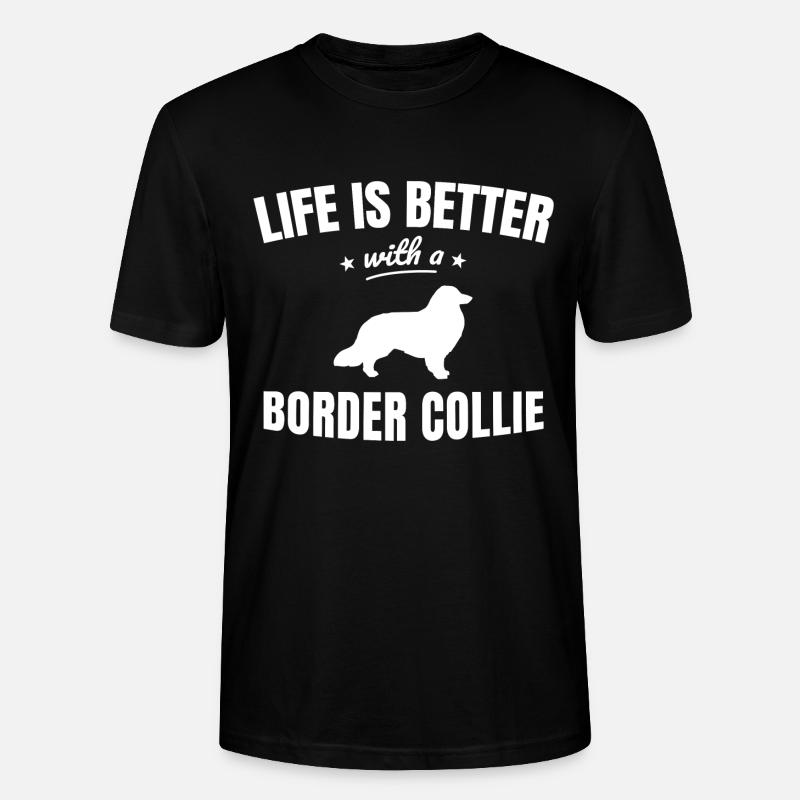 Border Collie - T-shirt bio CRAFTER Stanley Stella Unisexe - noir