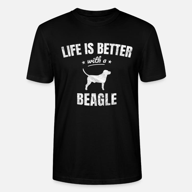 Beagle Jagdhund Geschenk - Stanley/Stella Unisex Bio-T-Shirt CRAFTER - Schwarz