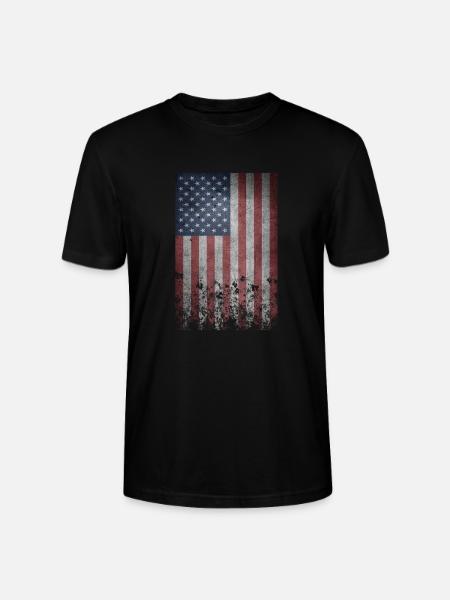 Etats-Unis Amérique Drapeau - T-shirt bio CRAFTER Stanley Stella Unisexe - noir