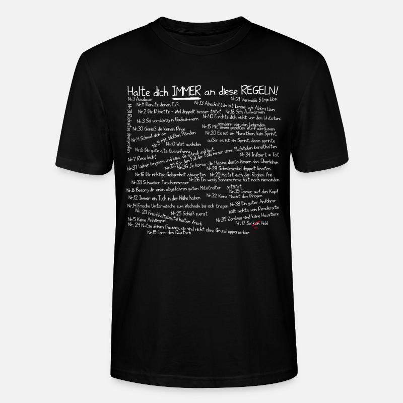 2.0 Version Zombie Survival Regeln - Stanley/Stella Unisex Bio-T-Shirt CRAFTER - Schwarz