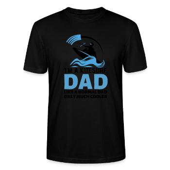 Kitesurfen Kitesurf Dad Geschenk für den Daddy - Stanley/Stella Unisex Bio-T-Shirt CRAFTER - Schwarz - Vorne - Alina (178cm) & Michal (187cm)