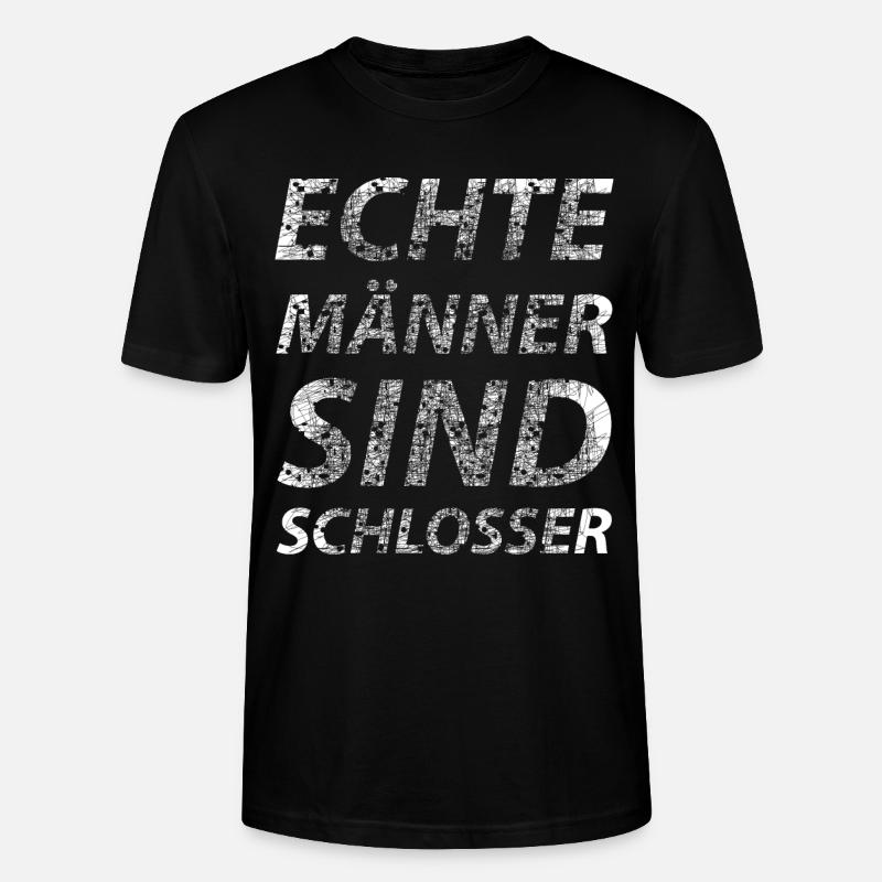 Echte Maenner sind Schlosser - Stanley/Stella Unisex Bio-T-Shirt CRAFTER - Schwarz