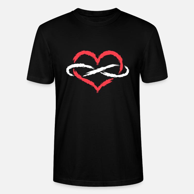 Cuore infinito infinito - Maglietta unisex ecologica CRAFTER di Stanley/Stella - nero