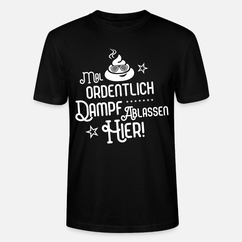shit dampf ablassen - Stanley/Stella Unisex Bio-T-Shirt CRAFTER - Schwarz