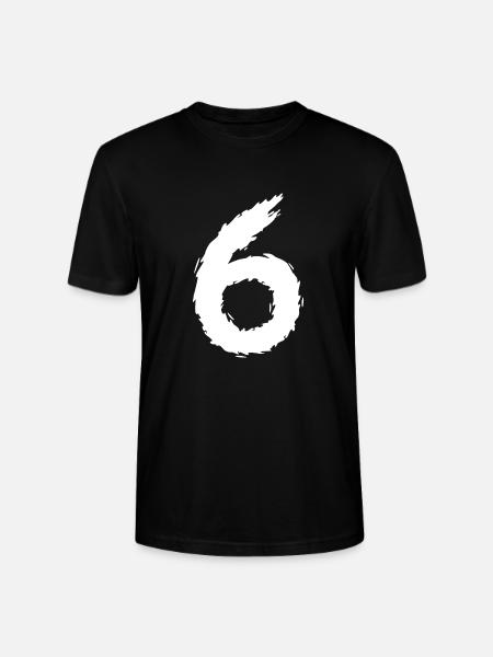 Number 6 - Stanley/Stella CRAFTER Unisex Organic T-Shirt - black