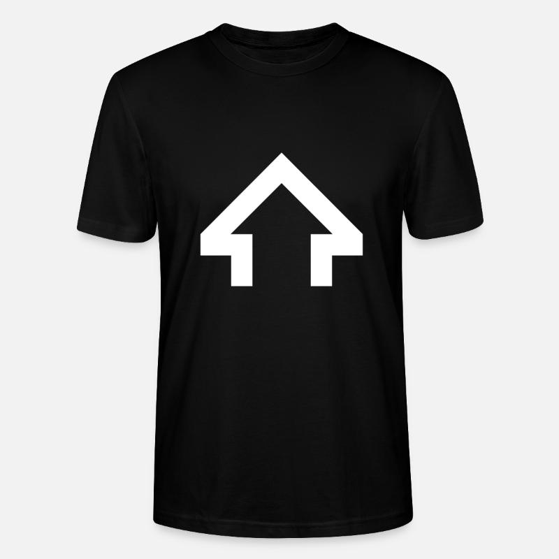 Flèche vers le haut blanc - T-shirt bio CRAFTER Stanley Stella Unisexe - noir