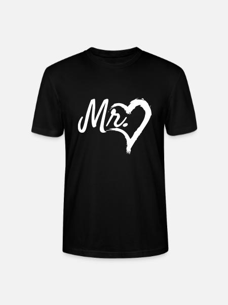 Mr heart symbol - Stanley/Stella CRAFTER Unisex Organic T-Shirt - black