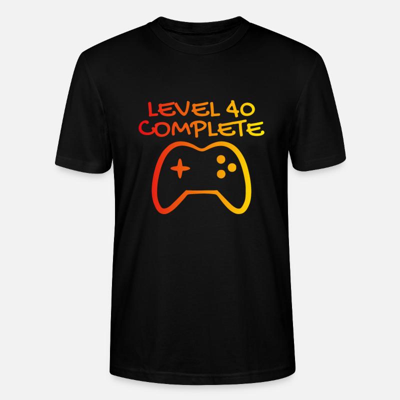 40e anniversaire niveau 40 complet - T-shirt bio CRAFTER Stanley Stella Unisexe - noir