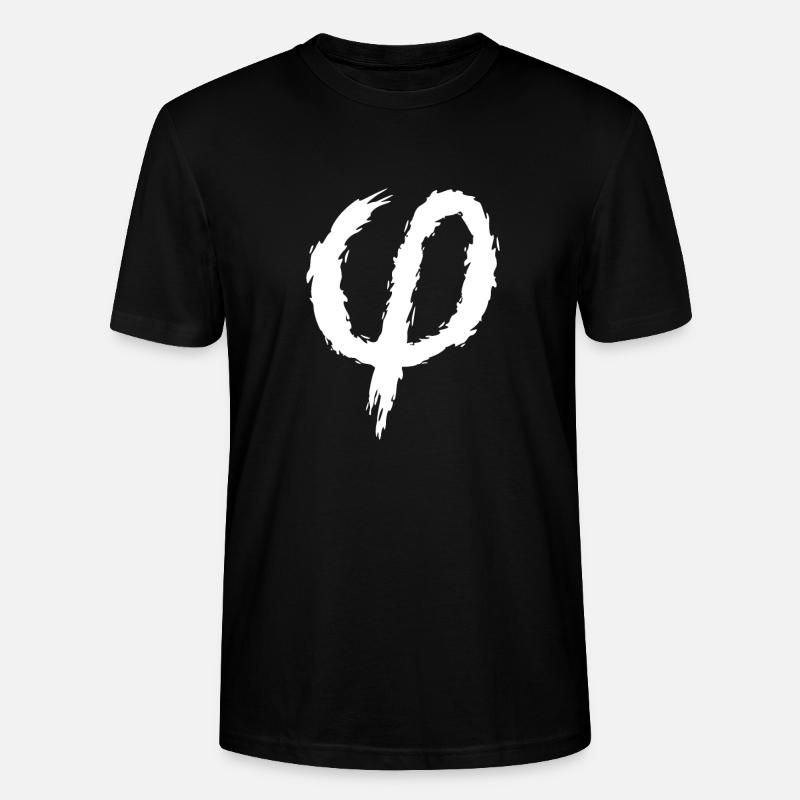 Phi sign icon brush - Stanley/Stella CRAFTER Unisex Organic T-Shirt - black