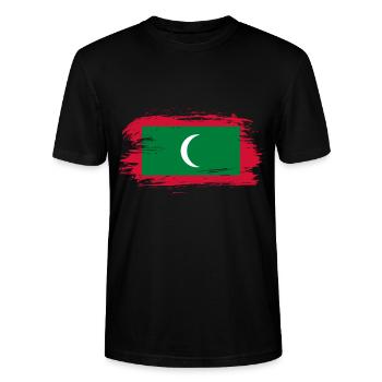 Drapeau des Maldives - T-shirt bio CRAFTER Stanley Stella Unisexe - noir - Devant - Alina (178cm) & Michal (187cm)