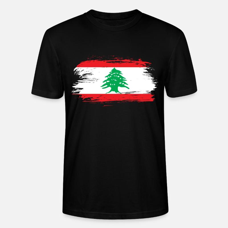 Drapeau liban - T-shirt bio CRAFTER Stanley Stella Unisexe - noir