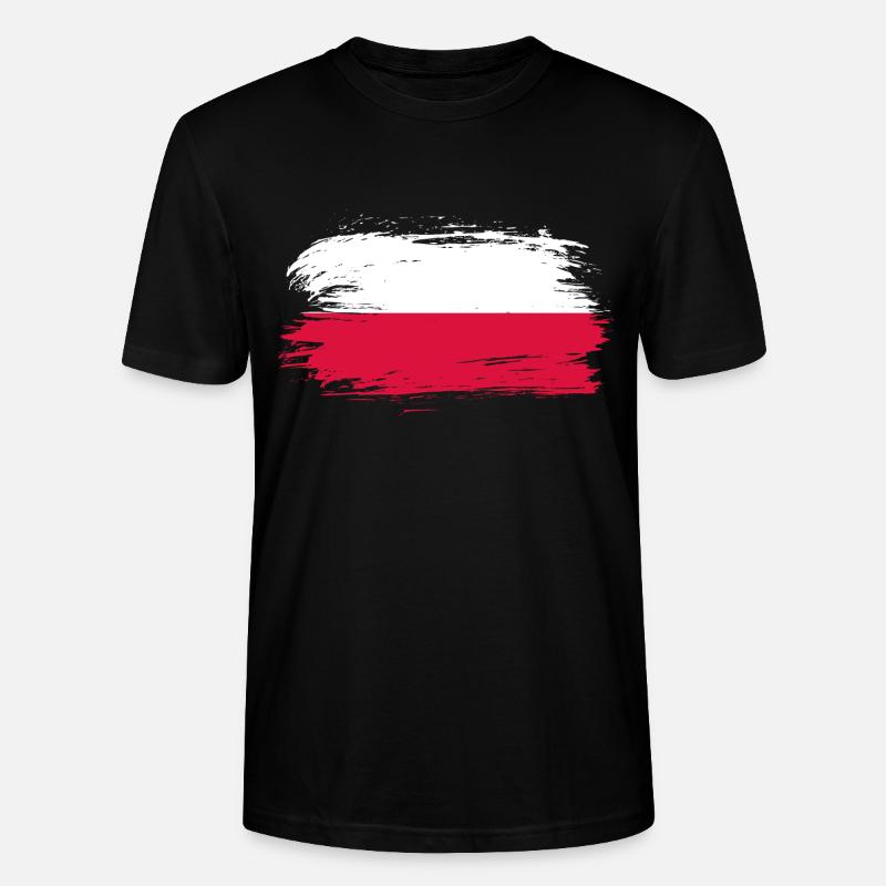 Pologne Drapeau - T-shirt bio CRAFTER Stanley Stella Unisexe - noir