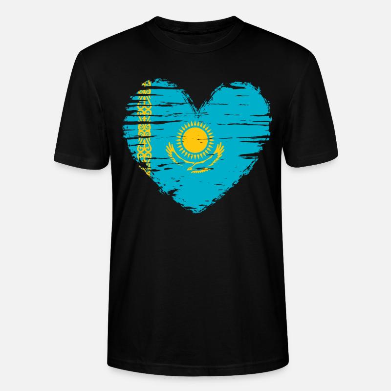 Kazakhstan drapeau drapeau du Kazakhstan - T-shirt bio CRAFTER Stanley Stella Unisexe - noir