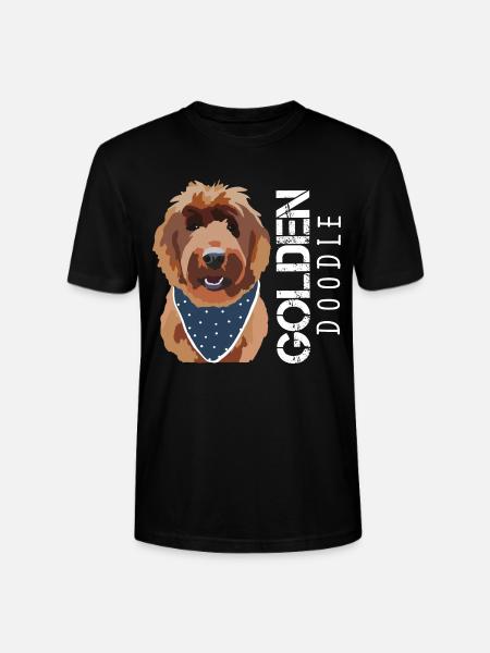 Goldendoodle mit Schriftzug - Stanley/Stella Unisex Bio-T-Shirt CRAFTER - Schwarz
