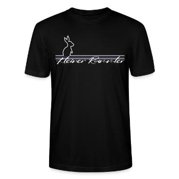 hase kleiner rammler männer fun sprüche single - Stanley/Stella Unisex Bio-T-Shirt CRAFTER - Schwarz - Vorne - Alina (178cm) & Michal (187cm)