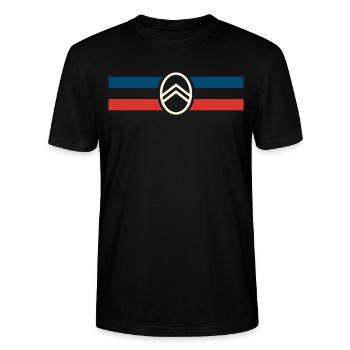 Citroën Logo Stripes - T-shirt bio CRAFTER Stanley Stella Unisexe - noir - Devant - Alina (178cm) & Michal (187cm)