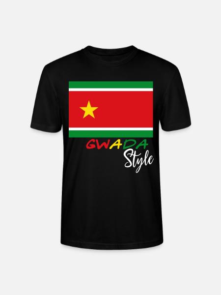 Gwada Style Drapeau Guadeloupe - T-shirt bio CRAFTER Stanley Stella Unisexe - noir
