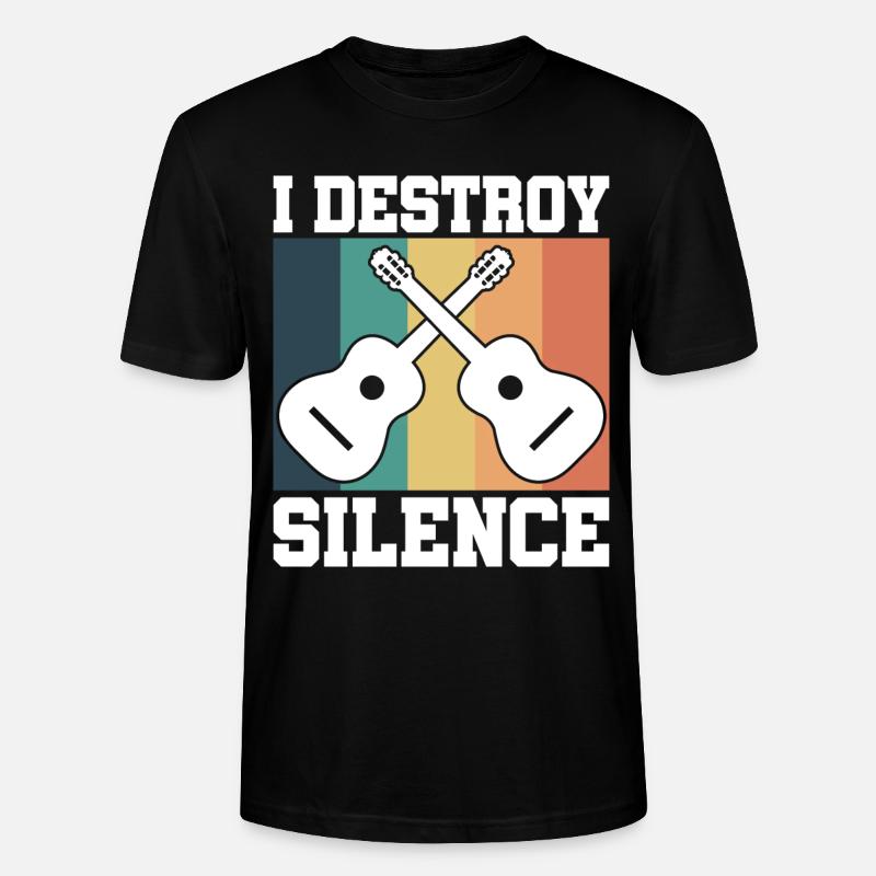 Gitarre retro - Stanley/Stella Unisex Bio-T-Shirt CRAFTER - Schwarz