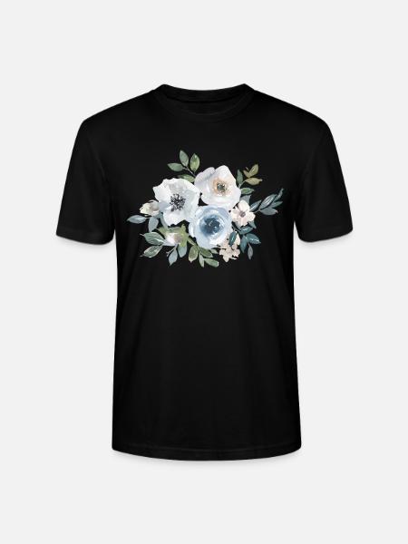 Blumen Rosen Aquarell - Stanley/Stella Unisex Bio-T-Shirt CRAFTER - Schwarz