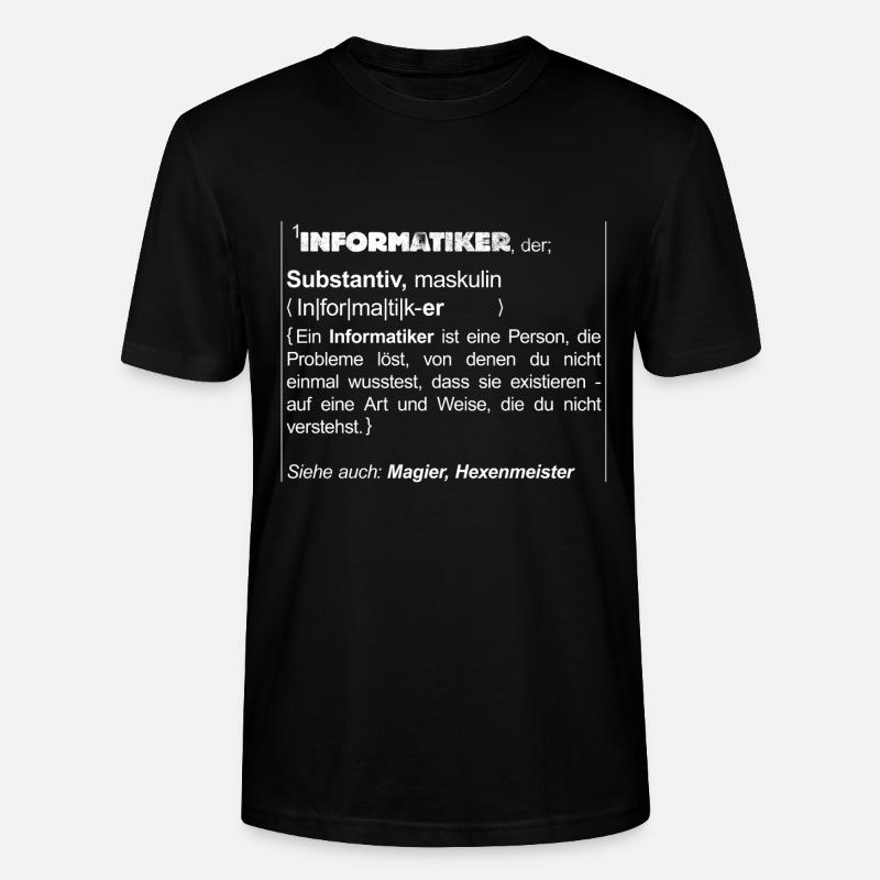 Informatiker Lexikon - Stanley/Stella Unisex Bio-T-Shirt CRAFTER - Schwarz